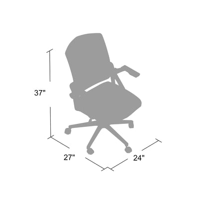 Boss Black Flip Arm Mesh Task Chair