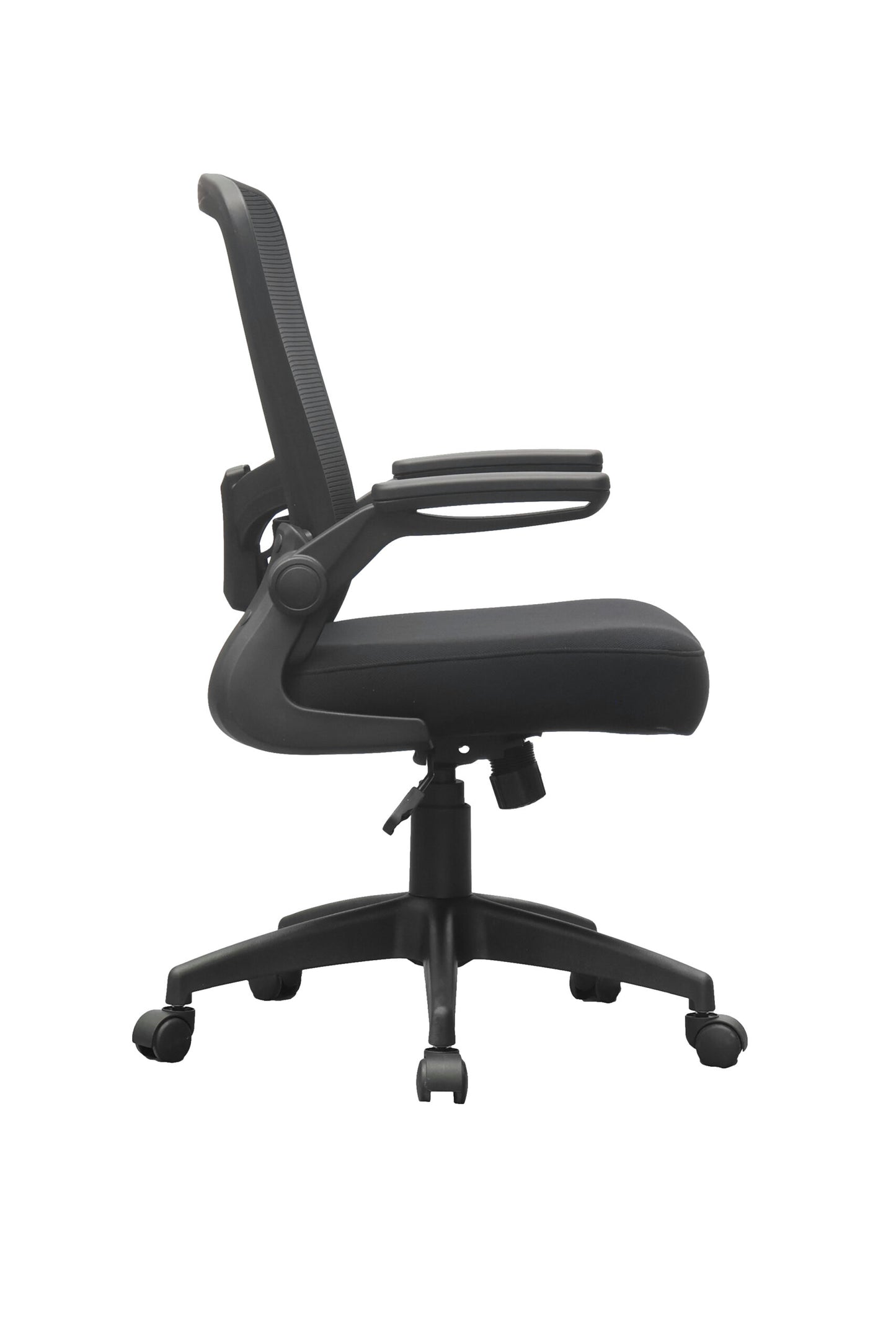 Boss Black Mesh, Flip Arm, Task Chair, Black Frame