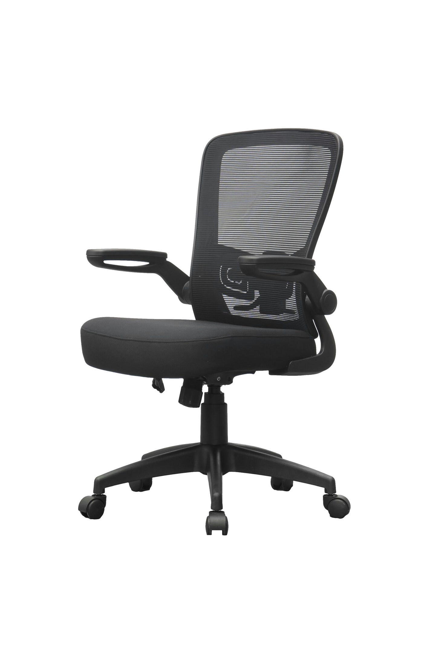 Boss Black Mesh, Flip Arm, Task Chair, Black Frame