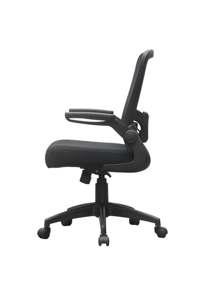 Boss Black Mesh, Flip Arm, Task Chair, Black Frame