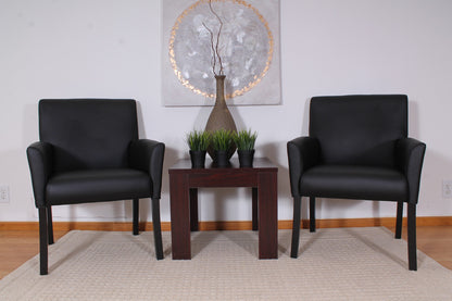 Boss Box Arm guest, accent or dining chair W/Black Base