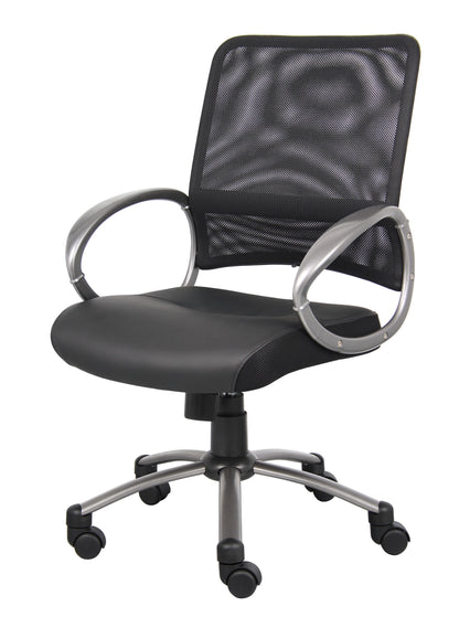 Boss Mesh Back W/ Pewter Finish Task Chair