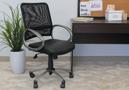 Boss Mesh Back W/ Pewter Finish Task Chair