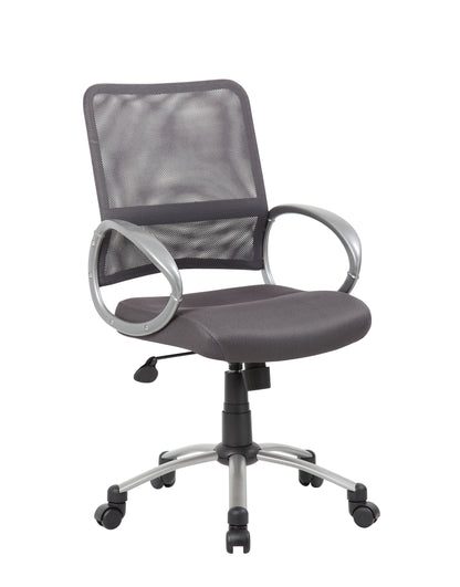 Boss Mesh Back W/ Pewter Finish Task Chair