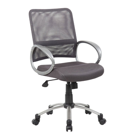 Boss Mesh Back W/ Pewter Finish Task Chair