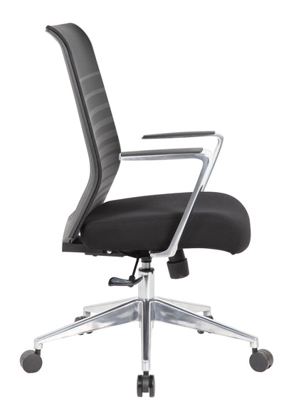 Boss Horizontal Mesh Back Task Chair, Aluminum Arms/Base