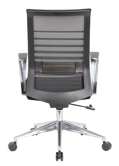 Boss Horizontal Mesh Back Task Chair, Aluminum Arms/Base