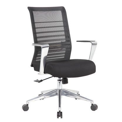 Boss Horizontal Mesh Back Task Chair, Aluminum Arms/Base