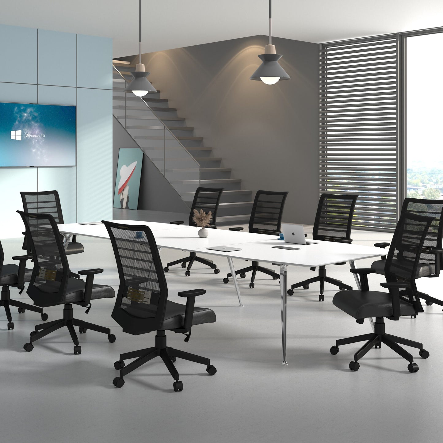 Boss Horizontal Mesh Back + Antimicrobial Seat Task Chair