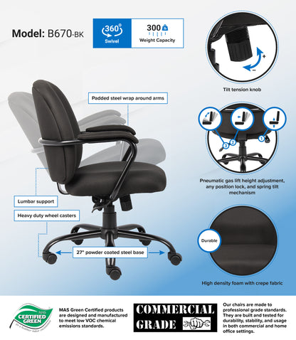 Boss Heavy Duty Task Chair