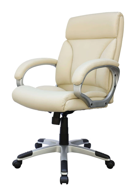 Boss Modern Mid Back Executive Chair, Ivory