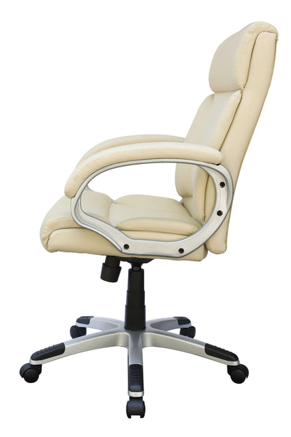 Boss Modern Mid Back Executive Chair, Ivory