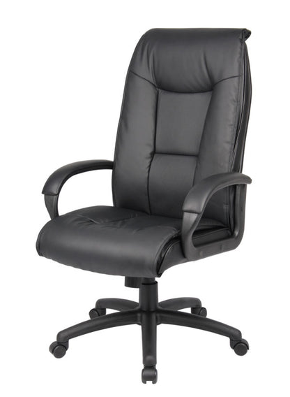 Boss Executive Leather Plus Chair W/Padded Arm