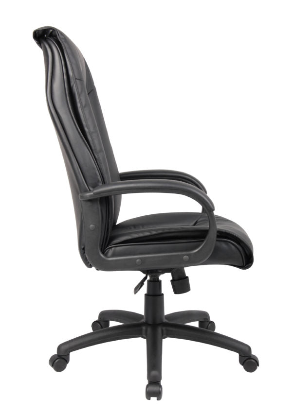 Boss Executive Leather Plus Chair W/Padded Arm