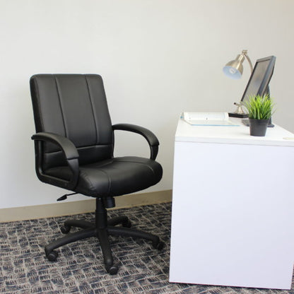 Boss Caressoftplus Vinyl Executive Mid Back Chair