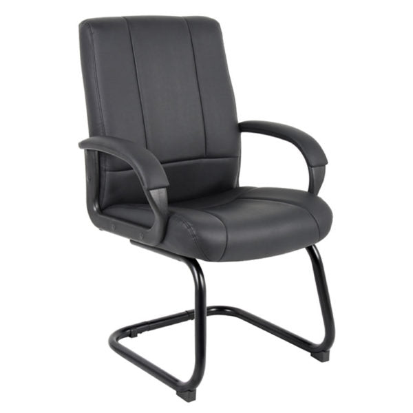 Boss Caressoftplus Vinyl Mid Back Guest Chair