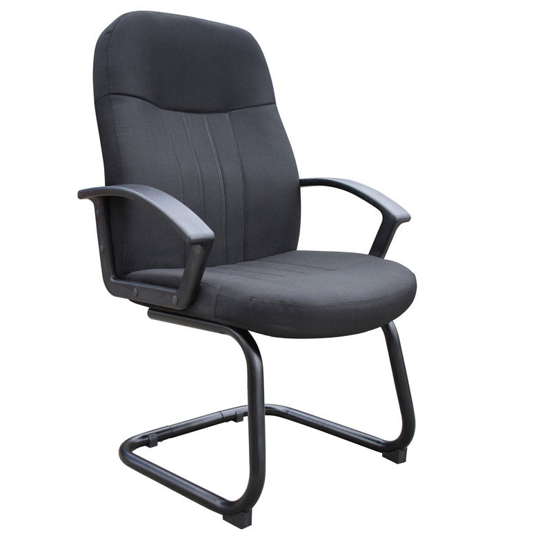 Boss Mid Back Fabric Guest Chair In Black