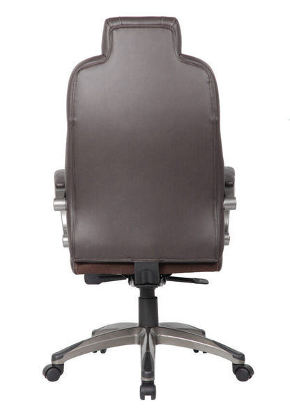 Boss Hinged Arm Executive Chair With Synchro-Tilt, Brown