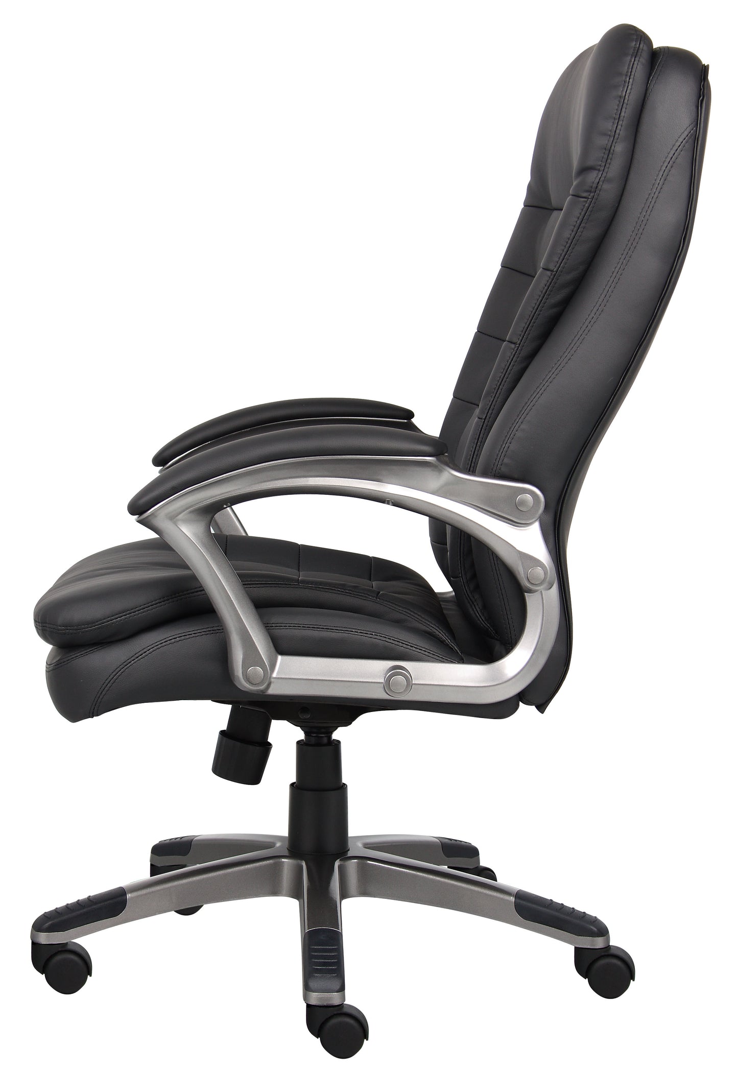 Boss High Back Executive Chair With Pewter Finished Base/Arms