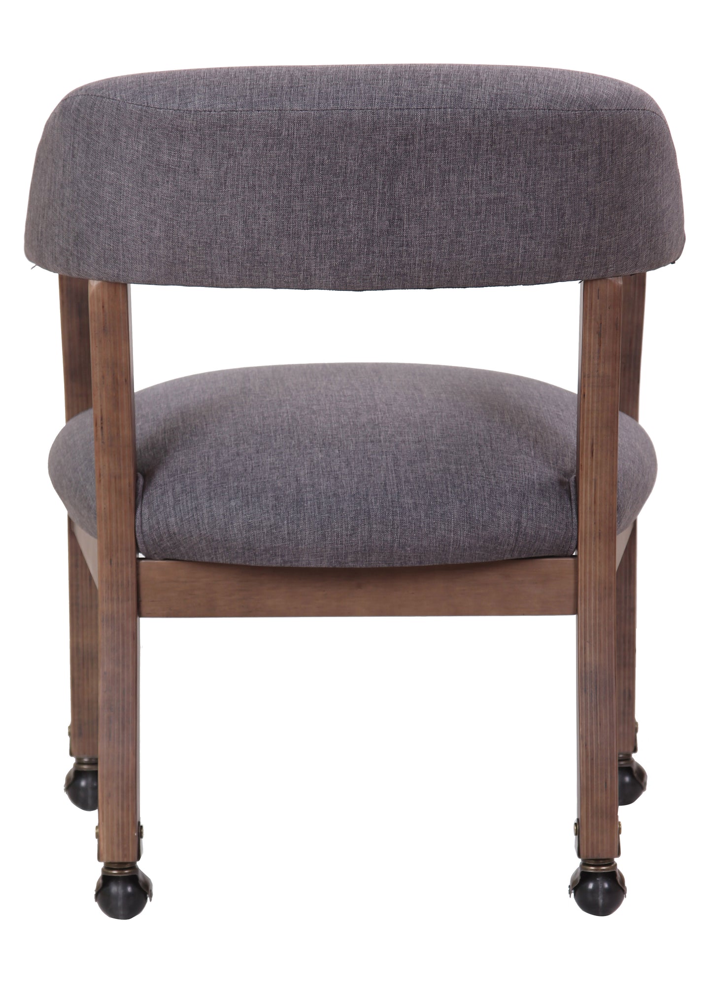 Boss Modern Captain’s guest, accent or dining chair in Slate Grade Commercial Grade Linen With Casters