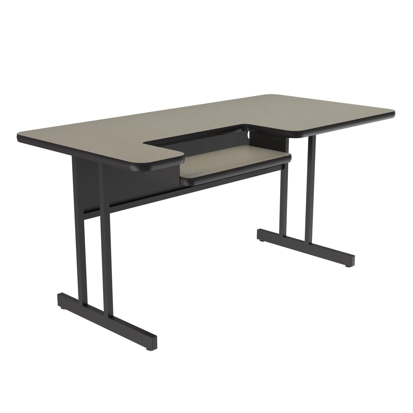 Bi-Level Work Station And Student Desk High-Pressure Laminate