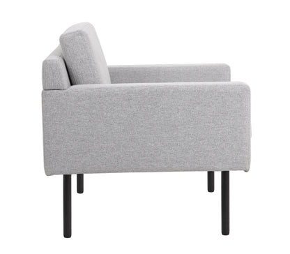 Boss Grey Poly-Linen Weave Lounge Chair