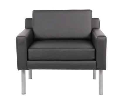 Boss Black Antimicrobial Vinyl Lounge Chair