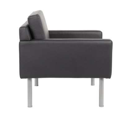 Boss Black Antimicrobial Vinyl Lounge Chair