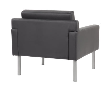 Boss Black Antimicrobial Vinyl Lounge Chair