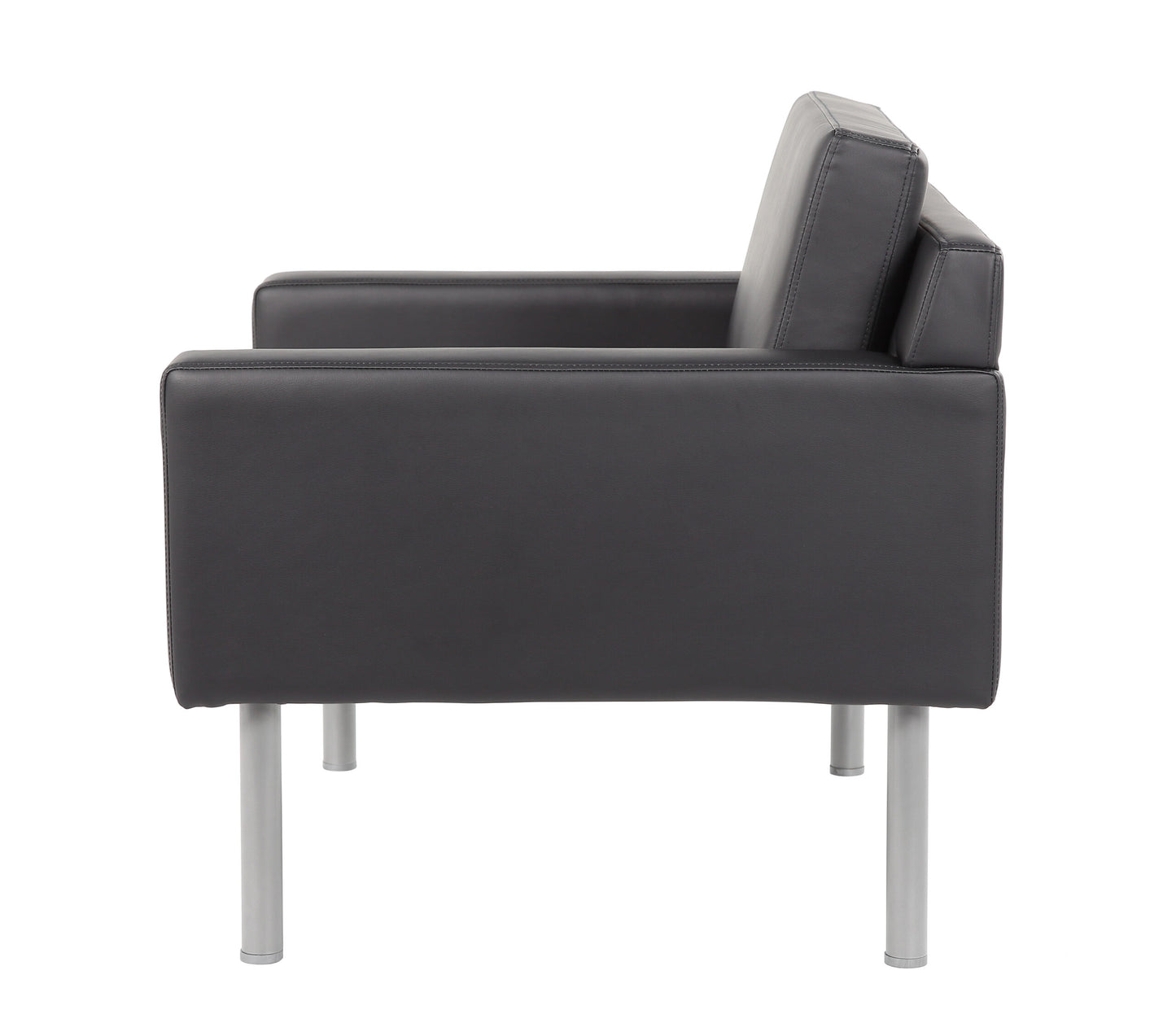 Boss Black Antimicrobial Vinyl Lounge Chair