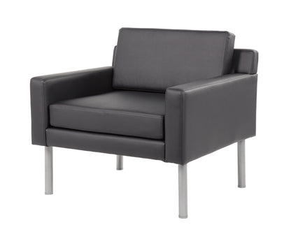 Boss Black Antimicrobial Vinyl Lounge Chair