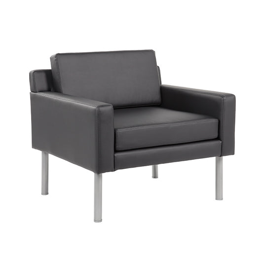 Boss Black Antimicrobial Vinyl Lounge Chair