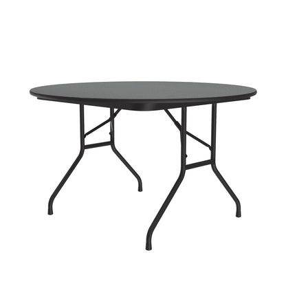 Commercial High-Pressure Folding Tables, Standard Height-Stone Look Laminate