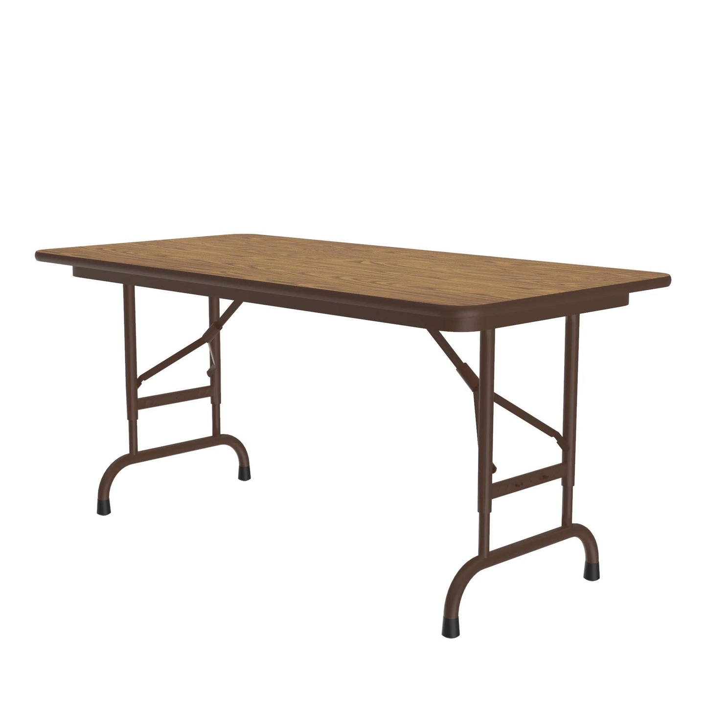 Commercial High Pressure Folding Tables Adjustable Height Wood Grain Tops