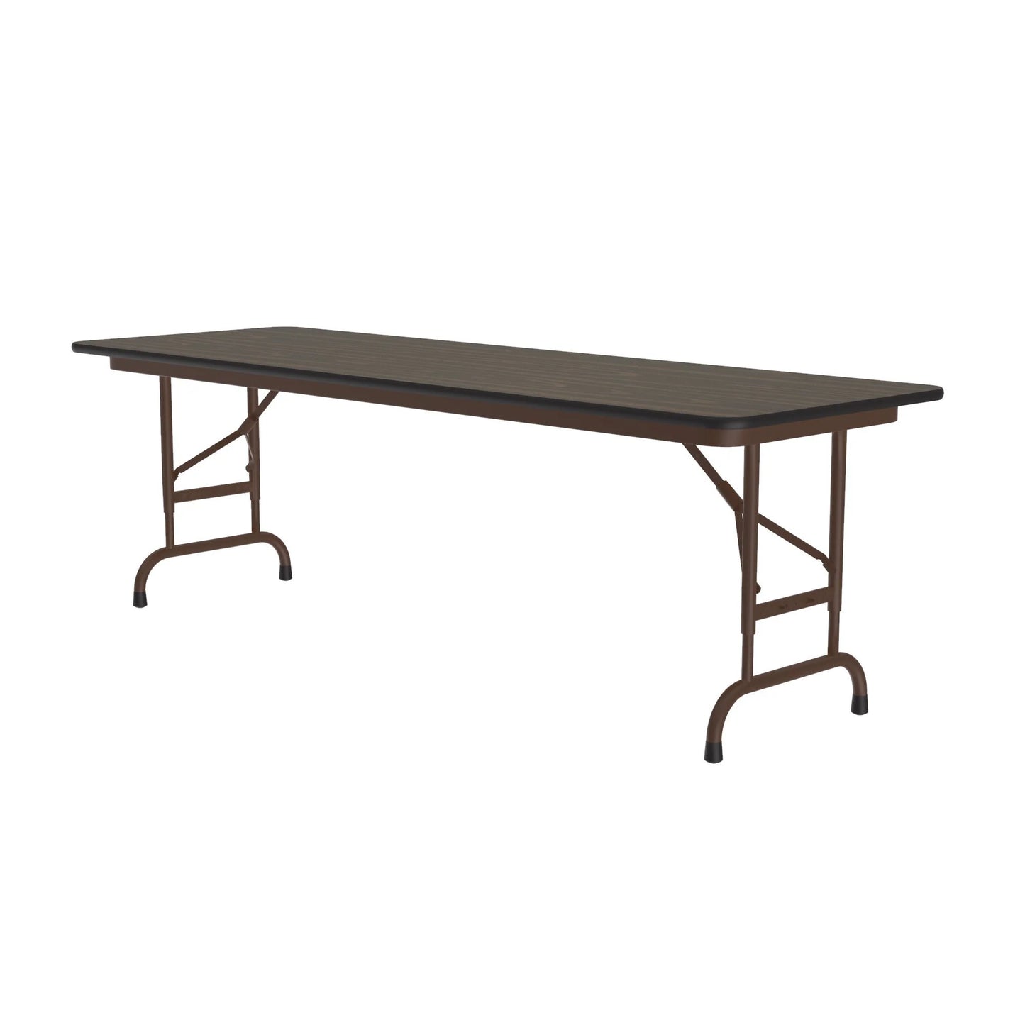 Commercial High Pressure Folding Tables Adjustable Height Wood Grain Tops