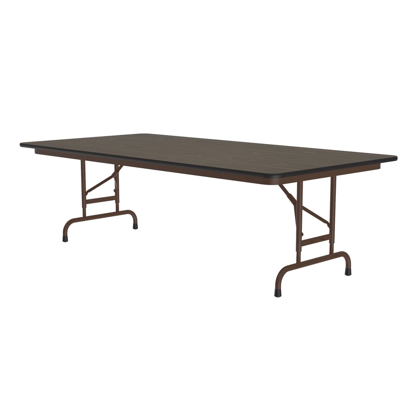 Commercial High Pressure Folding Tables Adjustable Height Wood Grain Tops