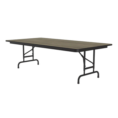 Commercial High Pressure Folding Tables Adjustable Height Wood Grain Tops