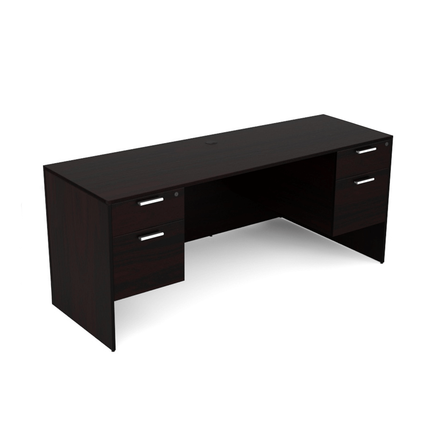 Kai Line Desks Credenza with Double Suspended Pedestals