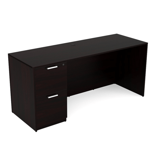 Kai Line Credenza with Single File/File Pedestal