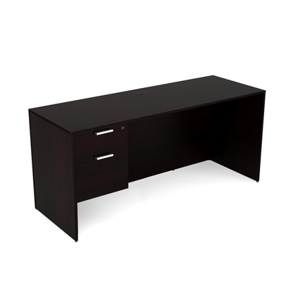 Kai Line Desks Credenza with Single Suspended Pedestal