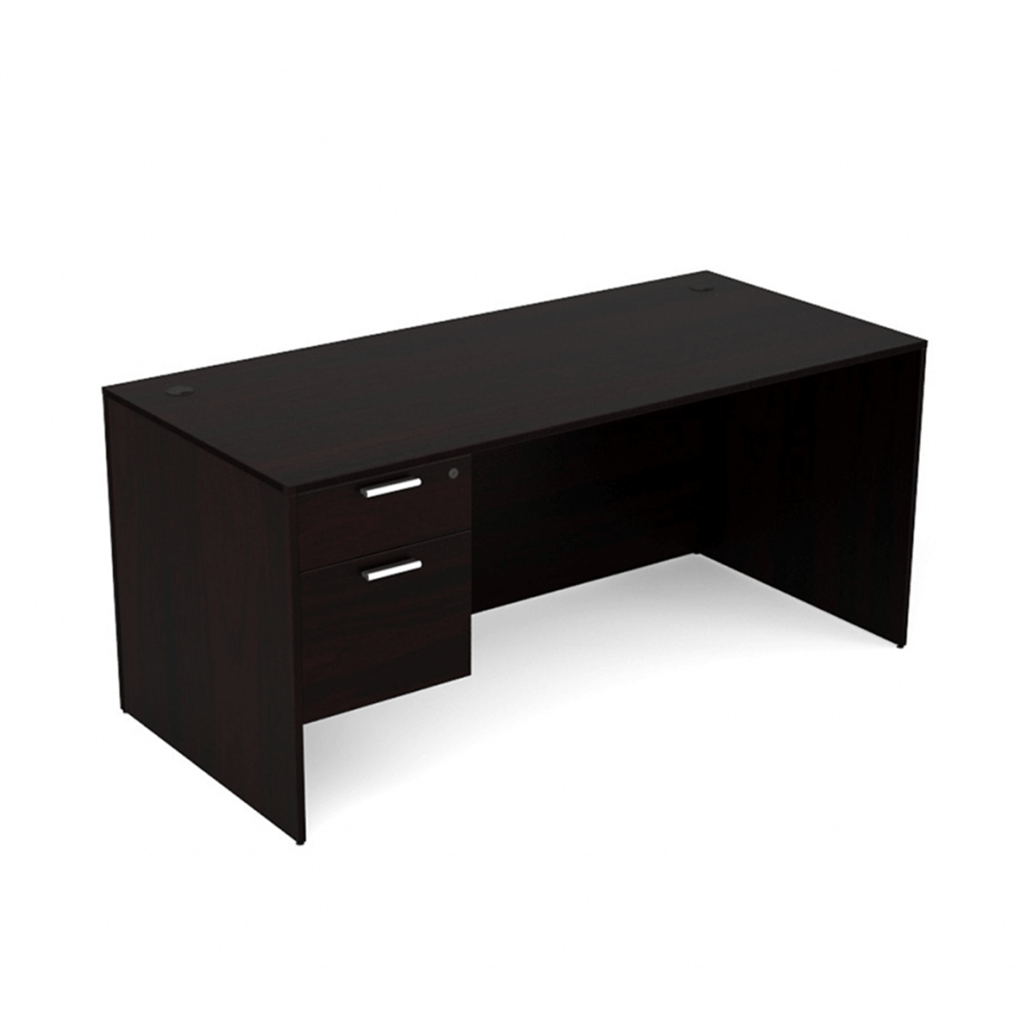 Kai Line Rectangular Desk with Single Suspended Pedestal