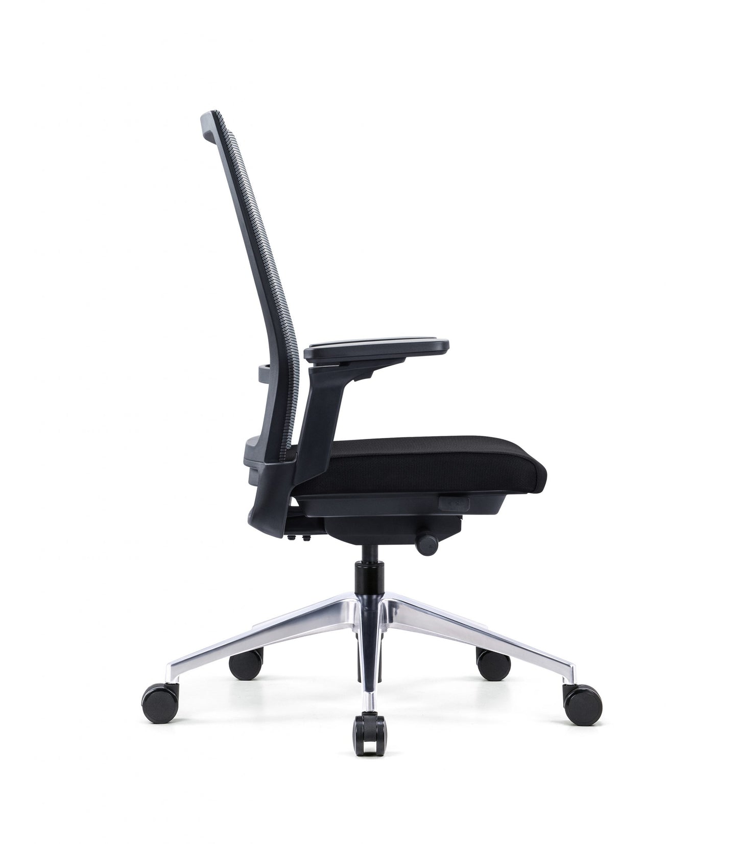 Gravity Seating Ergonomic Task Chair with Lumbar Support, 4 Stage Mechanism, 4D Arms, and Aluminum Base