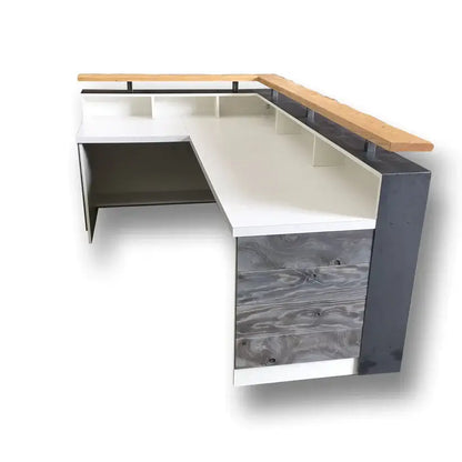 Reception Counter Solutions White L Shape Memphis Reception Desk