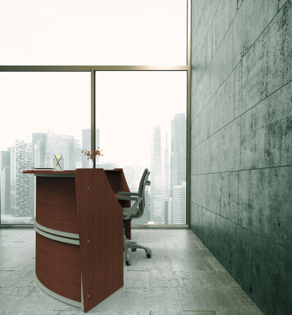 Linea Italia Curved Reception Desk with Counter 2 Units