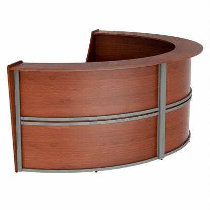 Linea Italia Curved Reception Desk with Counter 3 Units