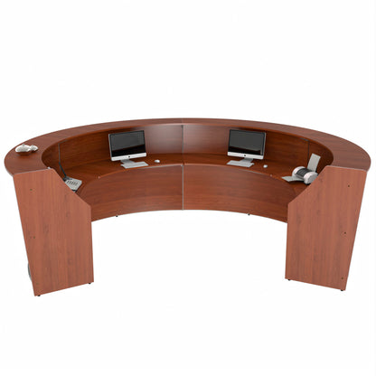 Linea Italia Curved Reception Desk with Counter 4 Units