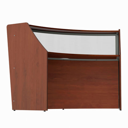 Linea Italia Curved Reception Desk with Polycarbonate Single Unit