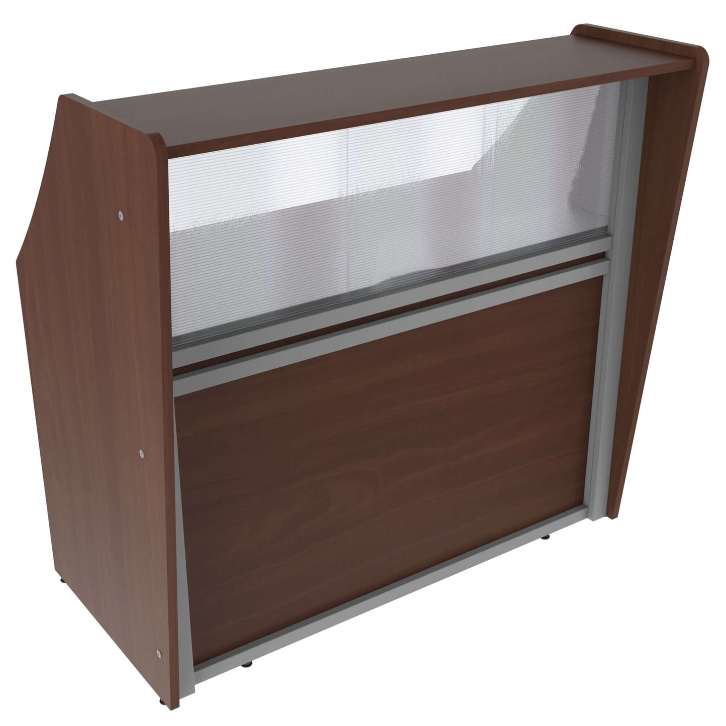 Linea Italia Straight Reception Desk with Polycarbonate Single Unit