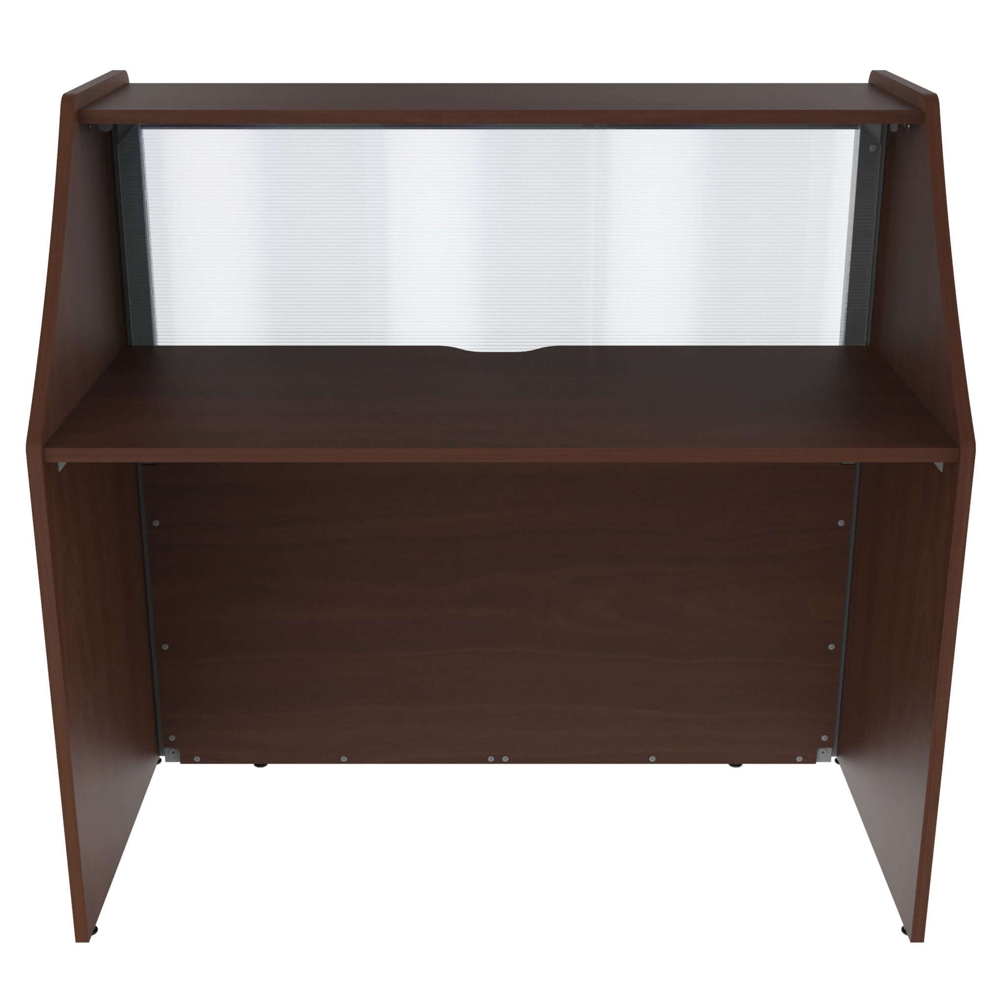 Linea Italia Straight Reception Desk with Polycarbonate Single Unit