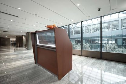 Linea Italia Straight Reception Desk with Polycarbonate Single Unit